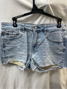 American Eagle Outfitters Blue Distressed, faded  & frayed Shorts sz 8